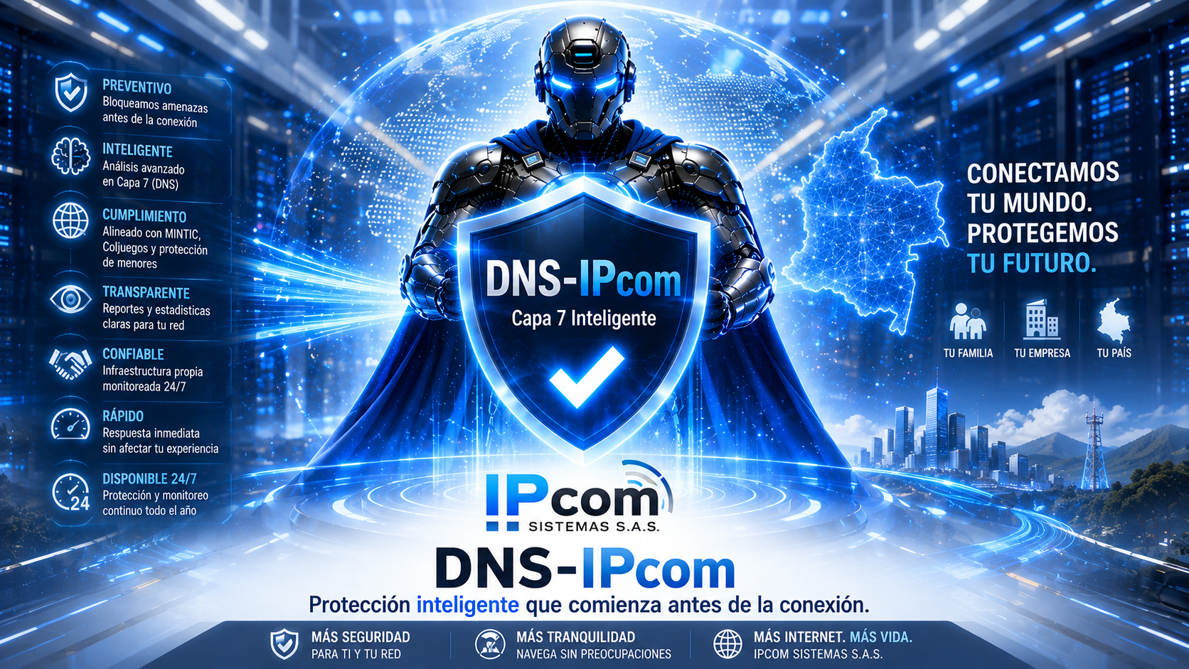 Guardián DNS-IPcom, protección preventiva de IPcom Sistemas